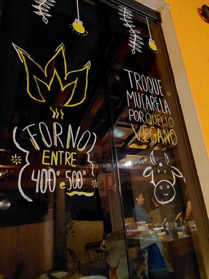 Vegan cheese available at Pizzaria e Choperia Tempo in Santana Do Riacho