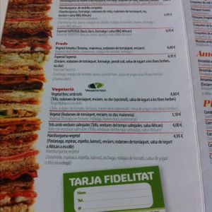 Veg options 2 at ecospai in Tortosa