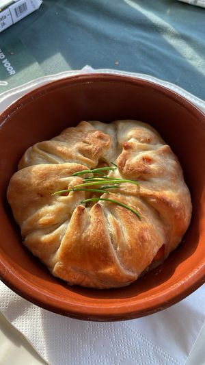 Vegan Puff pie filled with seasonal Veggies at CHALAZA in Valkenburg