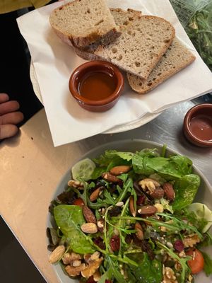 Serious Salad accompanied with homemade Serious bread  at CHALAZA in Valkenburg