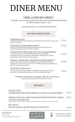 Menu Autumn 2024 at CHALAZA in Valkenburg