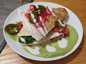 Quesadilla at Quinoa in Barcelona