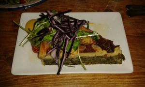 Vegan kale quiche at Quinoa in Barcelona