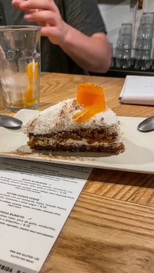 Carrot cake   at Quinoa in Barcelona
