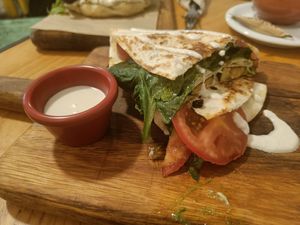 Quesadillas at Quinoa in Barcelona