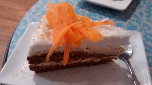 Carrot cake at Quinoa in Barcelona