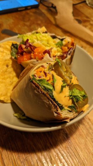 Burrito wrap at Quinoa in Barcelona