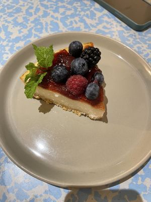 Cheesecake  at Quinoa in Barcelona