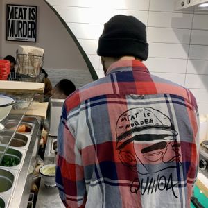 Love their logo!   at Quinoa in Barcelona