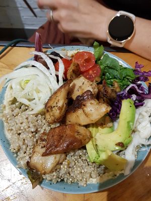 Mediterranean bowl at Quinoa in Barcelona