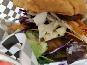 Banh mih brioche at Quinoa in Barcelona