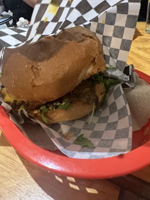 Seitan steak sandwich   at Quinoa in Barcelona