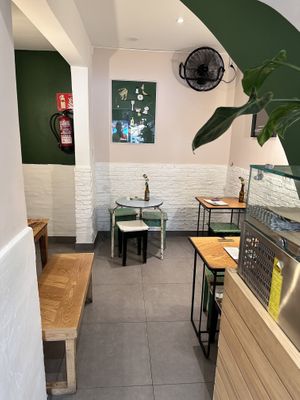 Seating  at Quinoa in Barcelona