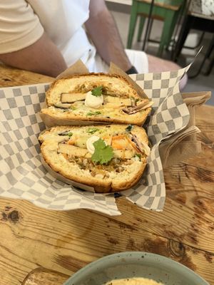 Banh mi sandwich   at Quinoa in Barcelona