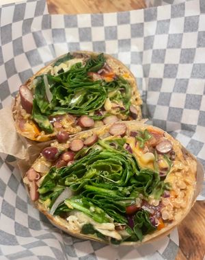 Quinoa burrito wrap   at Quinoa in Barcelona