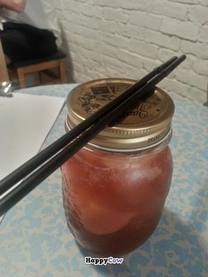 Iced rooibos with orange and ginger at Quinoa in Barcelona