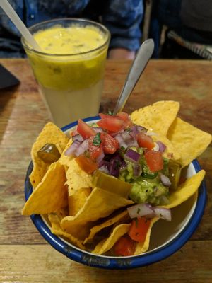 Nachos with Guacamole :) at Quinoa in Barcelona