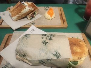 Wrap in the back and oriental in the front  at Quinoa in Barcelona