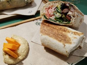 Quinoa wrap at Quinoa in Barcelona