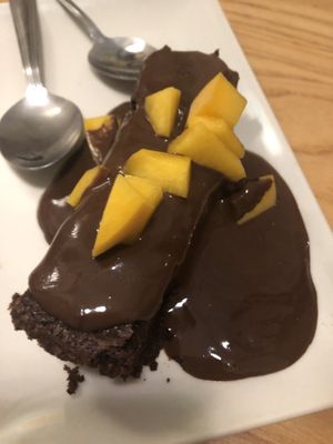 Brownie at Quinoa in Barcelona