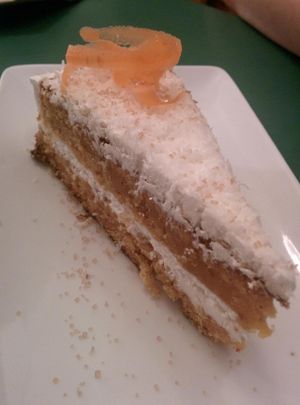 Carrot cake at Quinoa in Barcelona