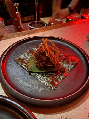 Wild mushroom onigiri (the best!!)  at Shosho in Hyde Park