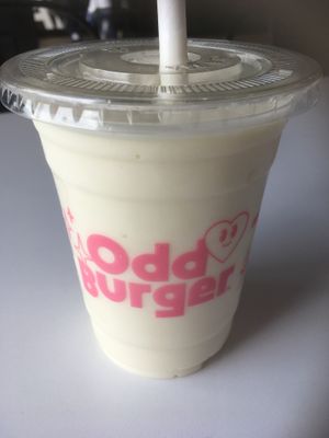 Orange milkshake  at Odd Burger  in Edmonton