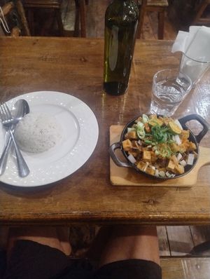 Mushroom tofu sisig at Nattribu in Siargao