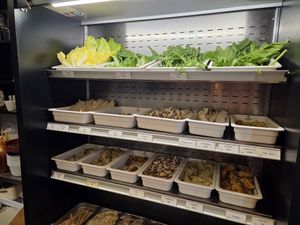 Vegan ingredients at YGF Hotpot in Vienna