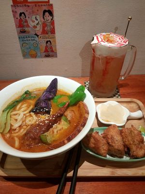 Meal with a Lemon non-alcoholic beer at Soup Curry Fukuya in Taichung