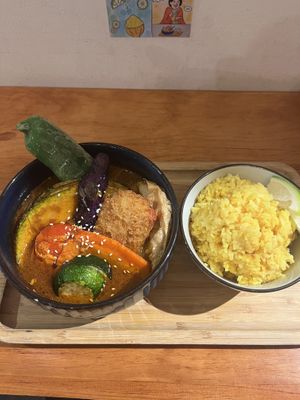 Soup curry with pumpkin croquette   at Soup Curry Fukuya in Taichung