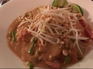 Thai peanut noodle at Cafe Zazzle in Petaluma