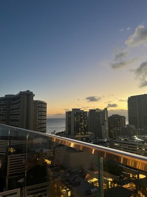 view from rooftop   at Sky Waikiki in Honolulu