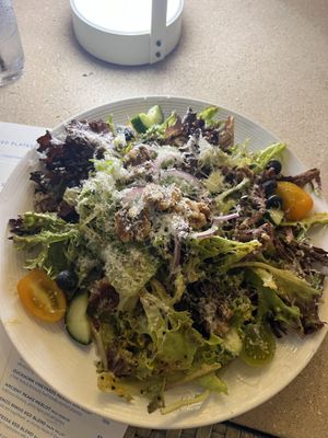 salad with vegan parmesan   at Sky Waikiki in Honolulu