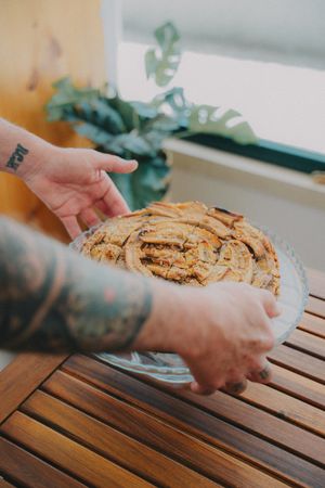 Vegan Banana Pie at Aloha Brunch Nazaré Slow Food in Nazare