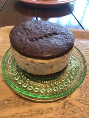 Passion fruit ice cream sandwich  at Sasaya Cafe in Tokyo