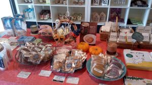 Lots of cookies and other things for sale, all vegan! at Sasaya Cafe in Tokyo