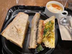Indian Tempeh Sandwich   at Sasaya Cafe in Tokyo