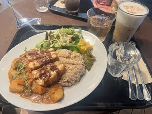 Indian tempeh Katsu curry   at Sasaya Cafe in Tokyo
