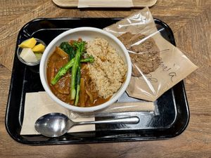 Rice dish with mushrooms. So flavorful. Cookie was decent    at Sasaya Cafe in Tokyo