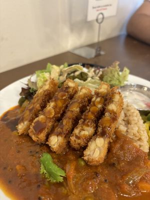 Curry tempeh   at Sasaya Cafe in Tokyo