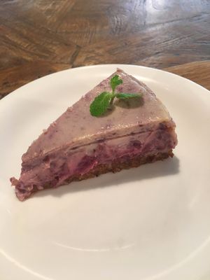 raspberry cheesecake  at Sasaya Cafe in Tokyo