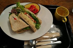 Hummus Sandwich  at Sasaya Cafe in Tokyo