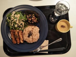 A tasty lunch set. at Sasaya Cafe in Tokyo