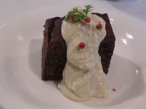 Chocolate cake at Sasaya Cafe in Tokyo