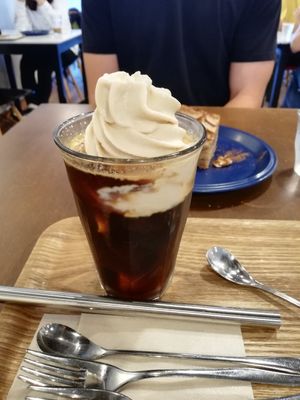 Jelly coffee with soy ice cream at Sasaya Cafe in Tokyo