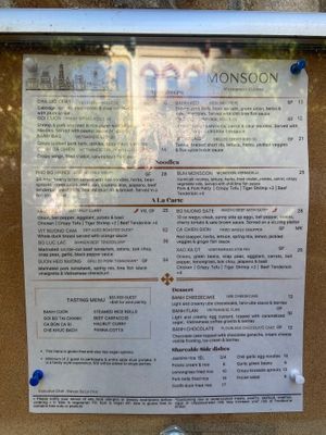 Monsoon - Exterior Menu at Monsoon in Grand Rapids