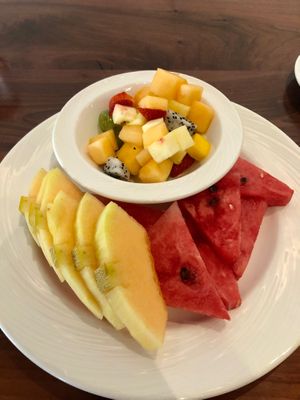 Fruit platter at Al Rimal - Erth Hotel in Abu Dhabi