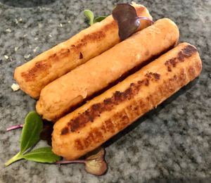 Vegan sausages at Al Rimal - Erth Hotel in Abu Dhabi