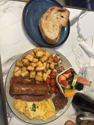 Vegan English breakfast  at Siempre Breakfast & Lunch in Toronto
